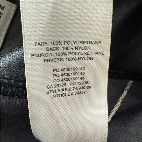 Aritzia Wilfred Free Daria Vegan Leather Bike Short Black Size Medium - Picture 7 of 9